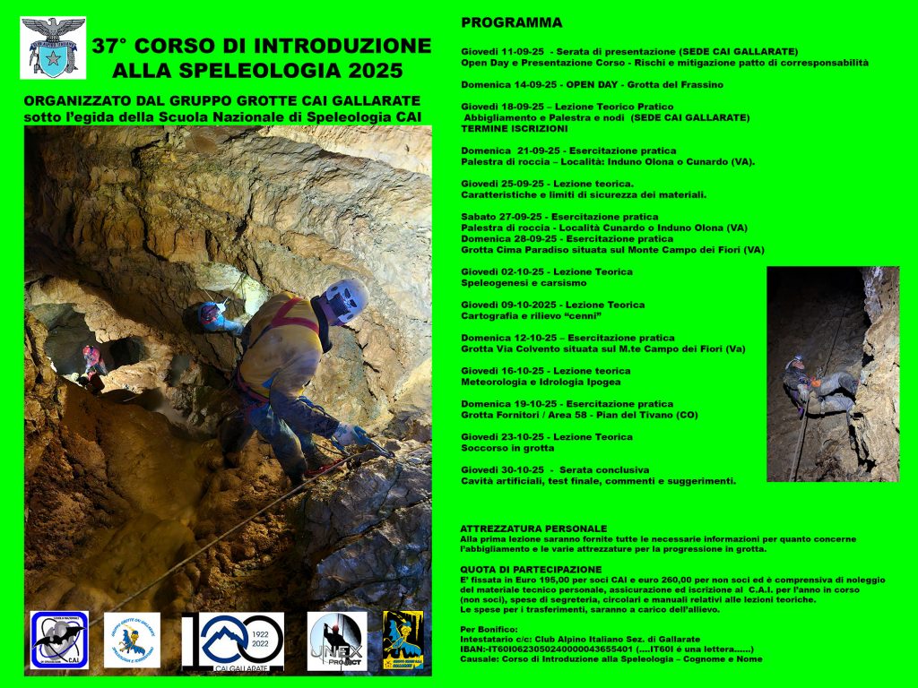 Corso speleologia 2025