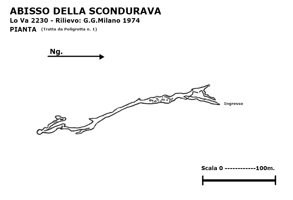 Pianta dell'Abisso della Scondurava