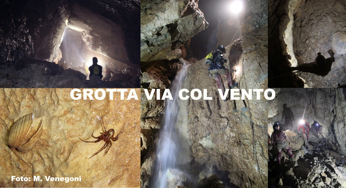 Collage di foto della Grotta Via Col Vento